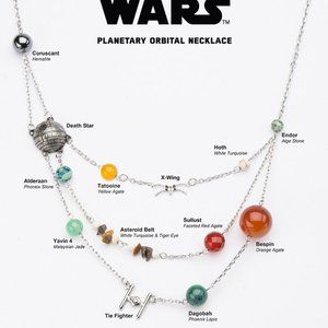 Think Geek Star Wars Planetary Orbital Necklace
